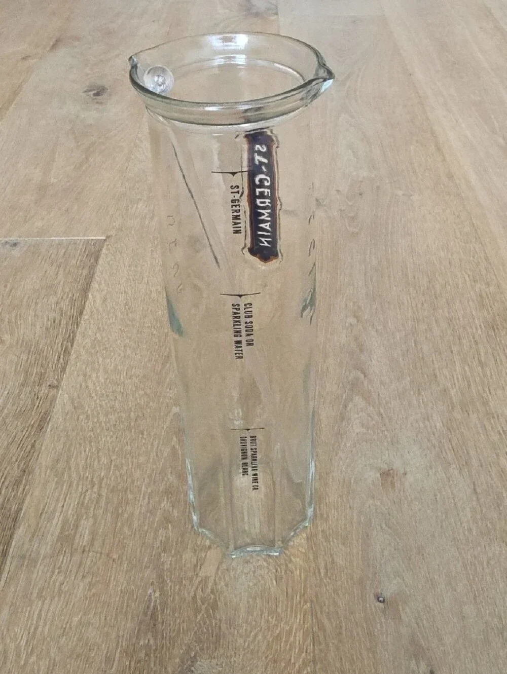 NWOT St Germain 'Special Liqueur' Glass Pitcher With Mixing Stick